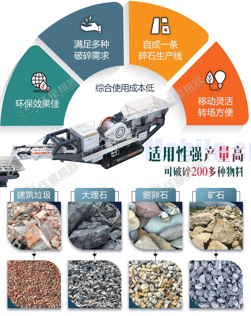 鵝卵石打成石子的移動設(shè)備